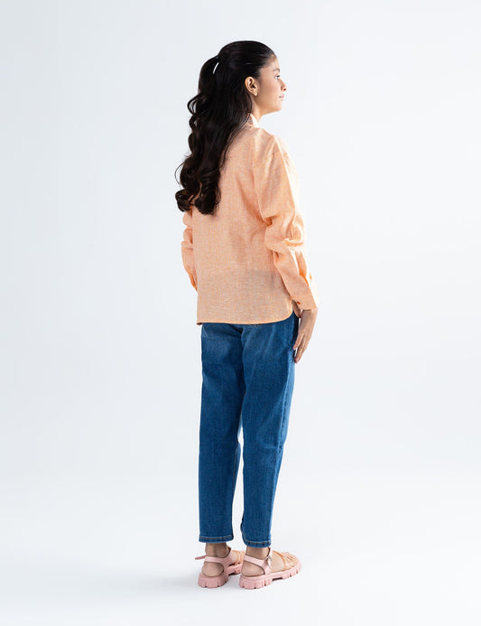 FLORAL EMBROIDERED BUTTON DOWN TOP