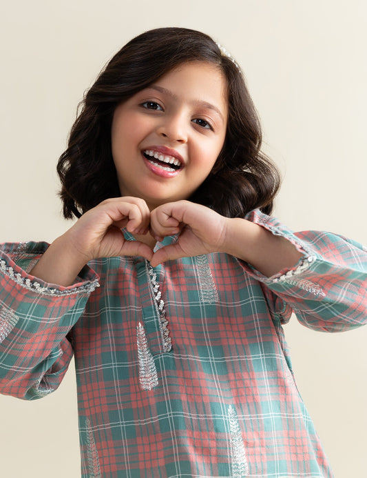 LURIX JACQUARD BOTI KURTI