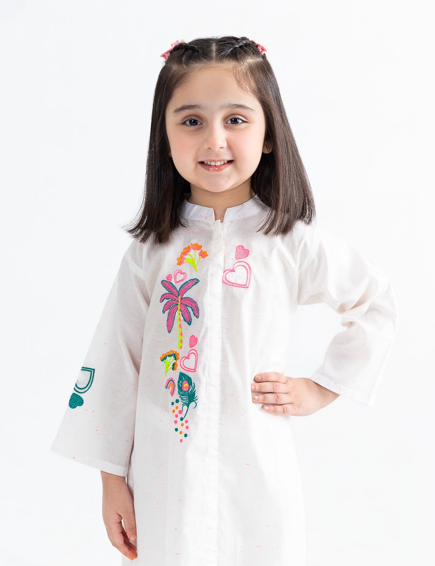 2 PIECE FLUORESCENT EMBROIDERED SUIT