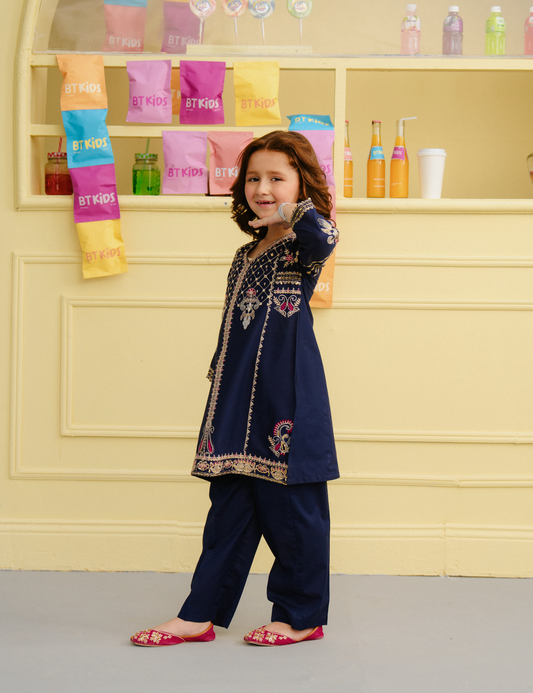 2 PIECE FLORAL EMBROIDERED SUIT