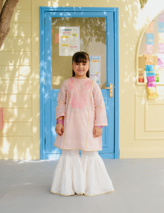 2 PIECE EMBROIDERED GARARA SUIT