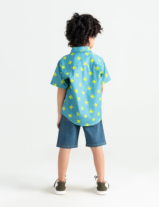 ALLOVER CRABS PRINTED SHIRT