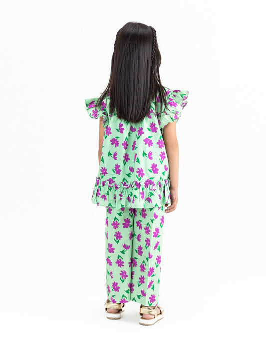 2 PIECE FLORAL PRINTED SUIT