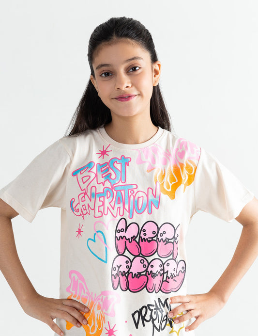 BEST GENERATION KEEP READY PRINTED T-SHIRT