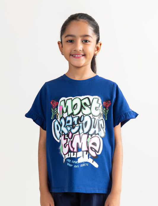 MOST PRECIOUS TIME PRINTED T-SHIRT