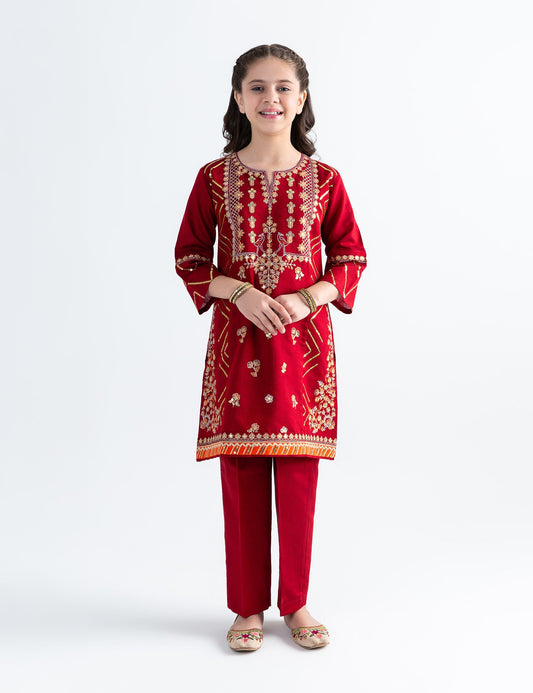 2 PIECE SEQUIN EMBROIDERED SUIT