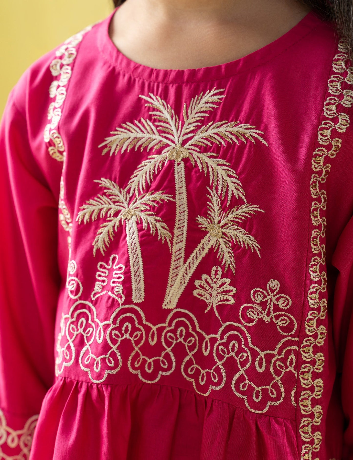 2 PIECE CONTEMPORARY EMBROIDERED SUIT