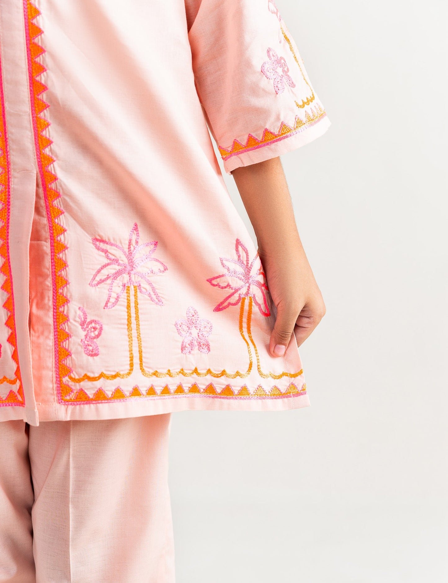 2 PIECE NEON EMBROIDERED SUIT