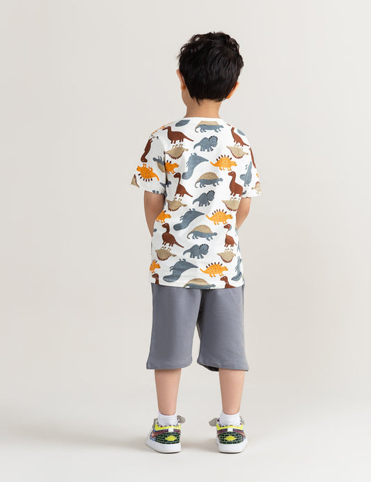 2 PIECE DINO PRINTED SUIT