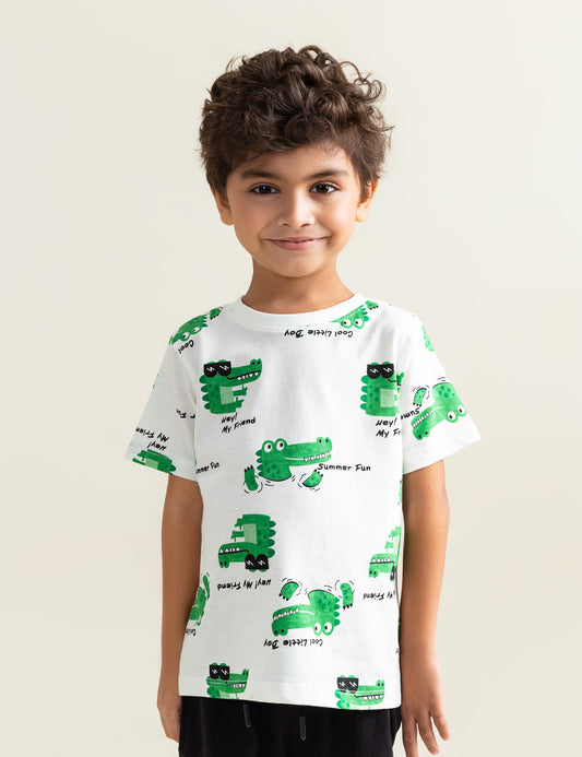 ALLOVER LIONS PRINTED T-SHIRT