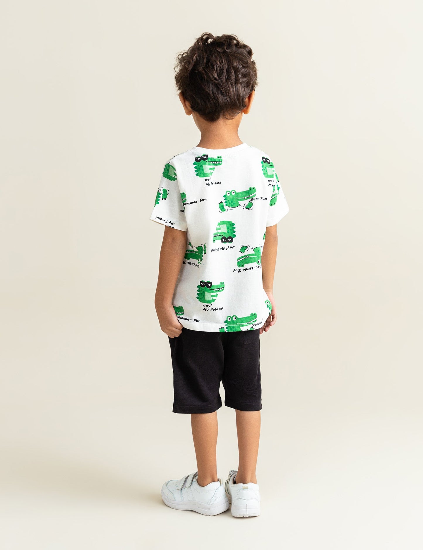 ALLOVER CROCODILE PRINTED T-SHIRT