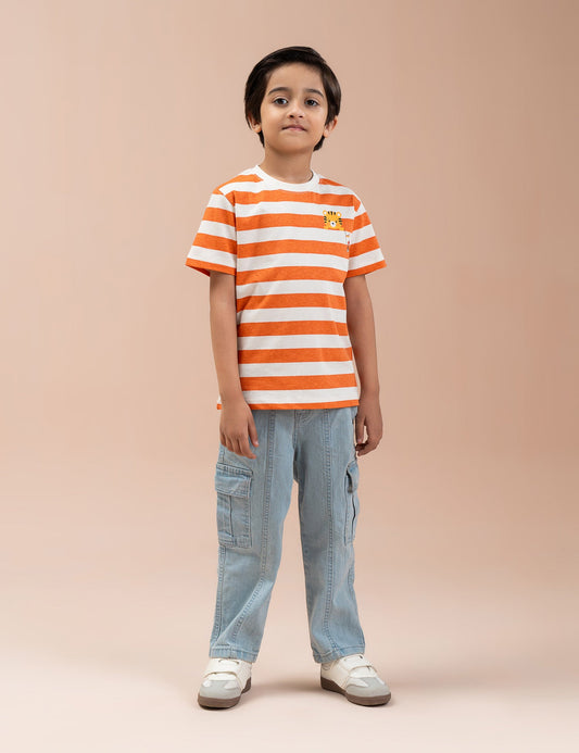 STRIPED GRAPHIC T-SHIRT