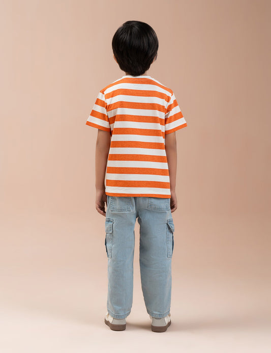 STRIPED GRAPHIC T-SHIRT