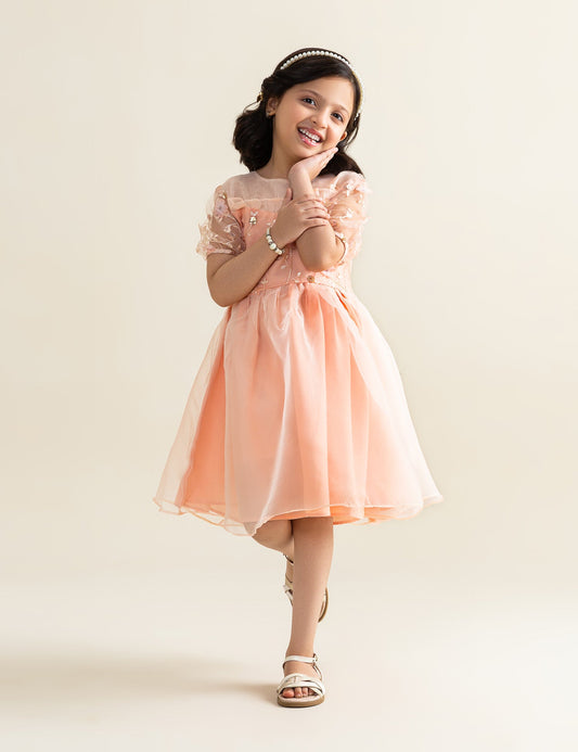FLORAL EMBROIDERED DRESS