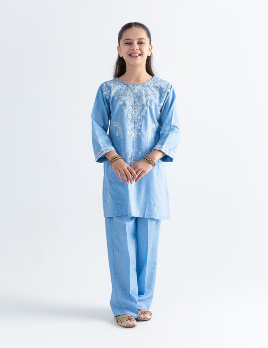 2 PIECE ETHNIC EMBROIDERED SUIT