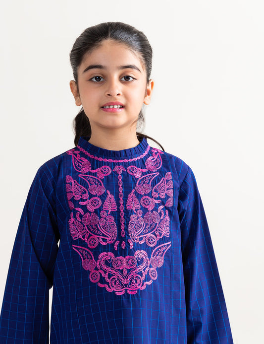 2 PIECE CONTRAST EMBROIDERED SUIT