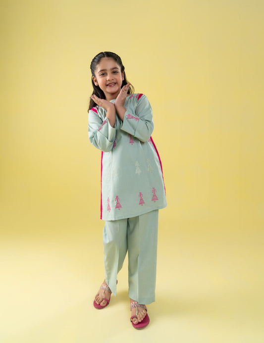 2 PIECE FUN EMBROIDERED SUIT