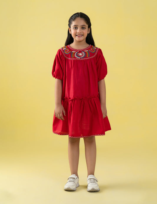 EMBROIDERED DRESS