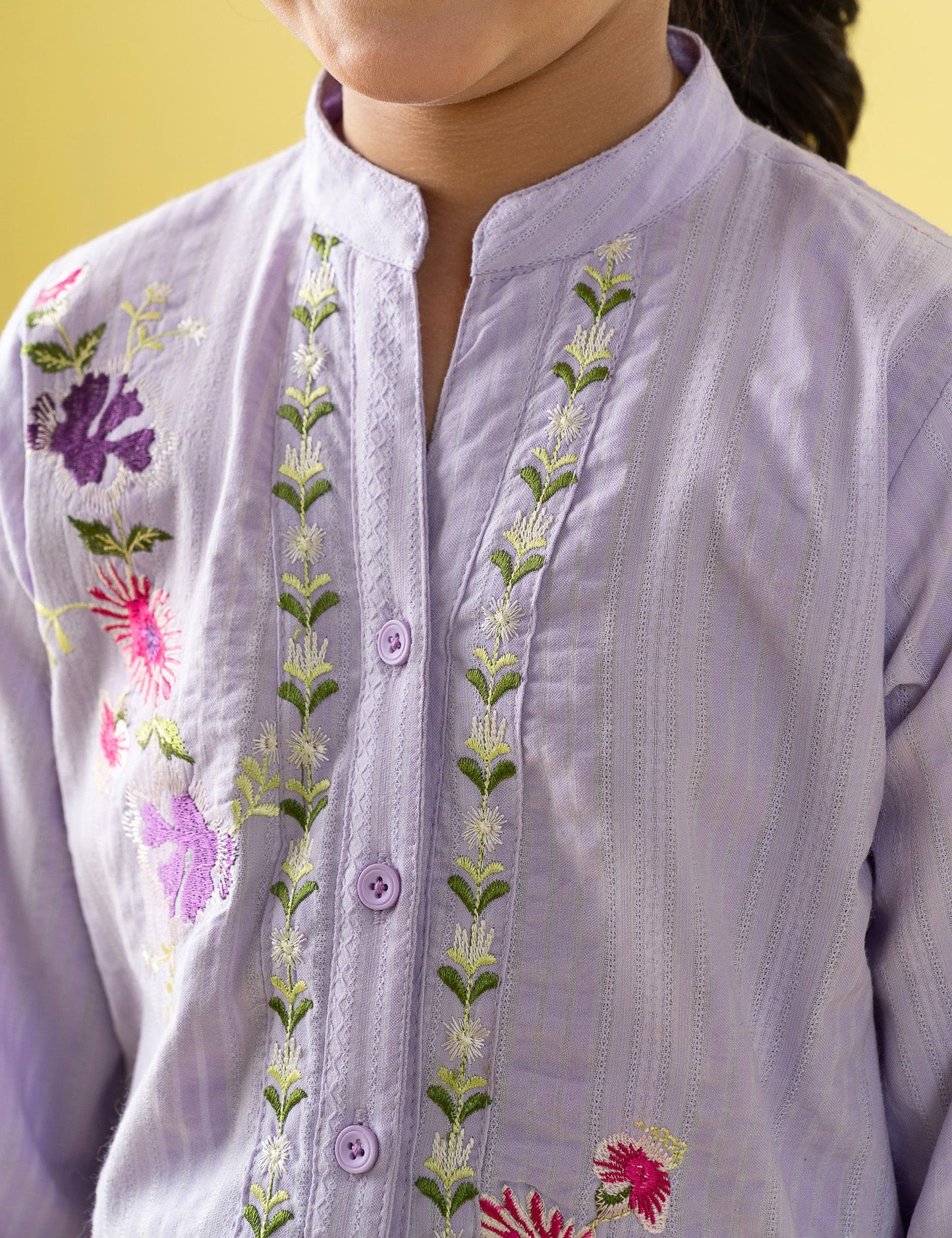 2 PIECE FLORAL EMBROIDERED SUIT