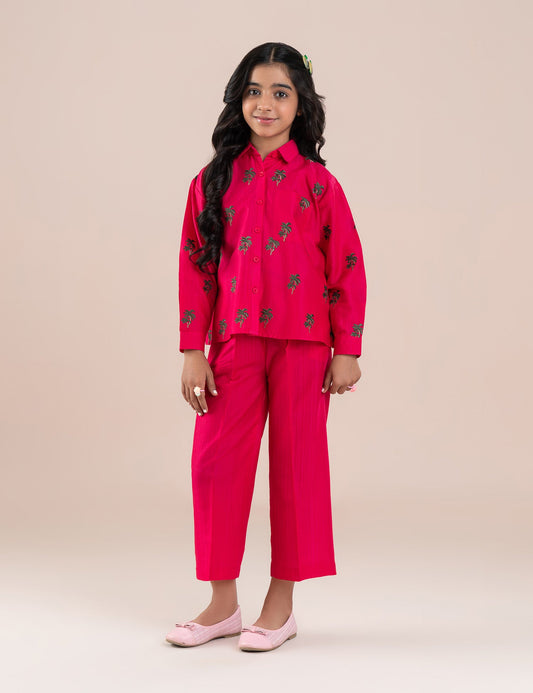 2 PIECE FLORAL EMBROIDERED SUIT