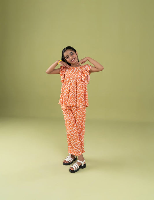 2 PIECE FLORAL PRINTED SUIT