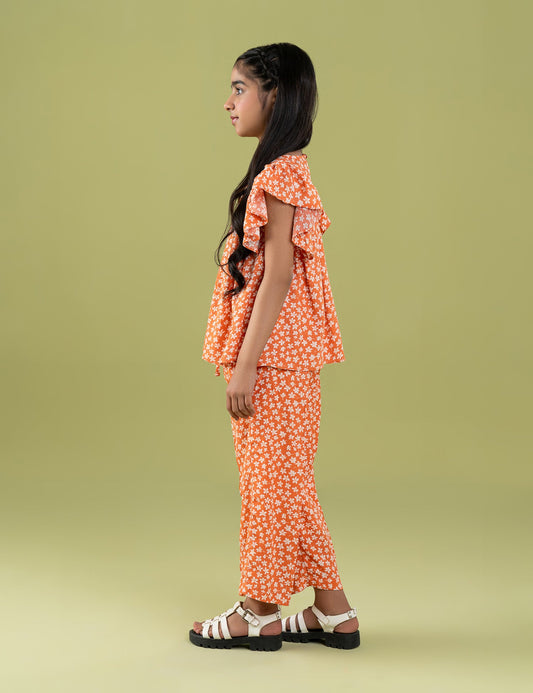 2 PIECE FLORAL PRINTED SUIT