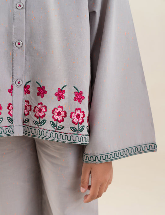 2 PIECE FLORAL EMBROIDERED SUIT