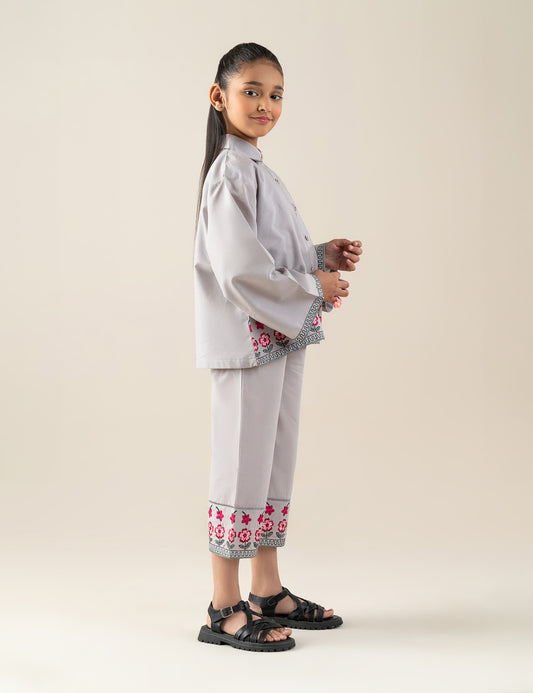 2 PIECE FLORAL EMBROIDERED SUIT