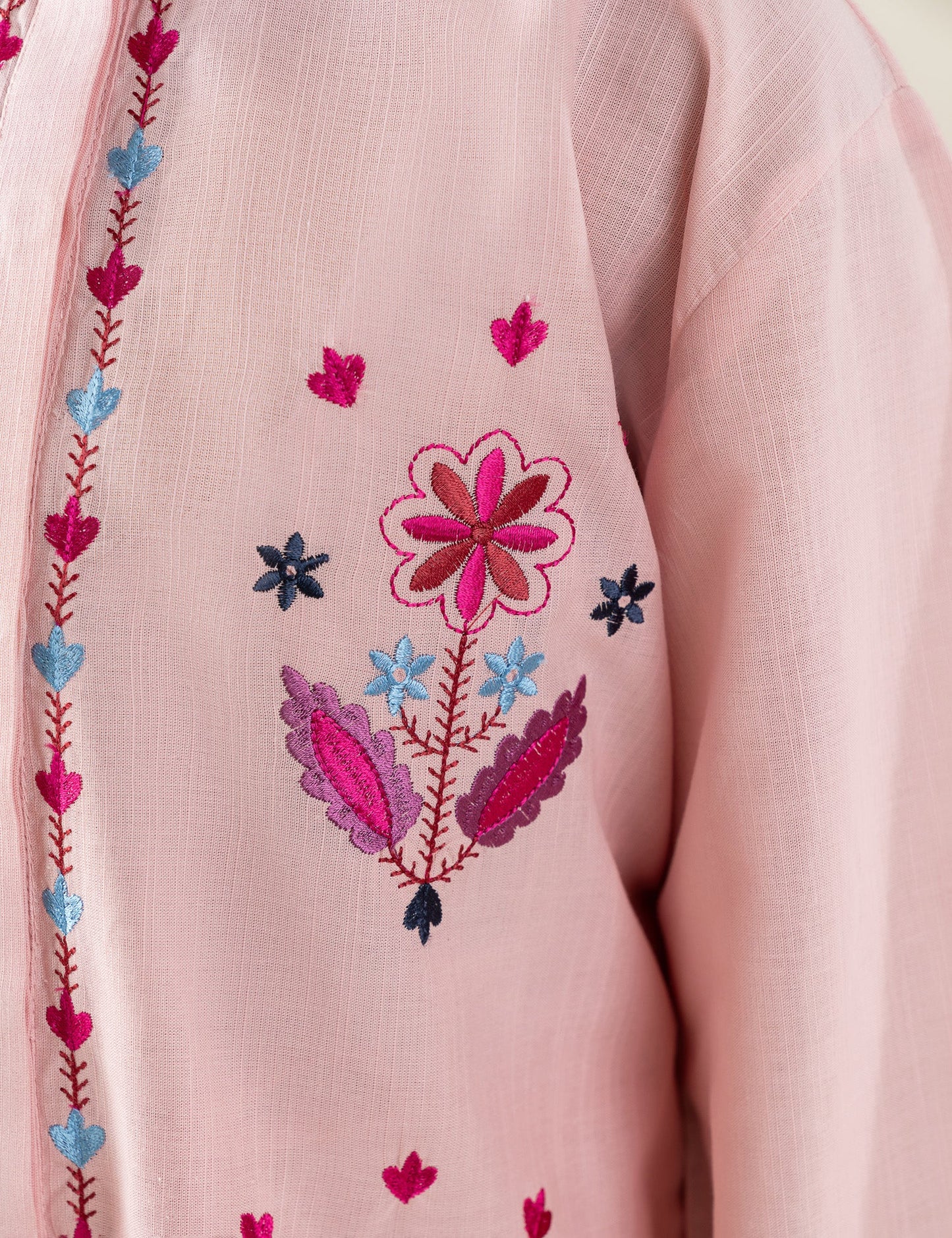 2 PIECE FLORAL EMBROIDERED SUIT