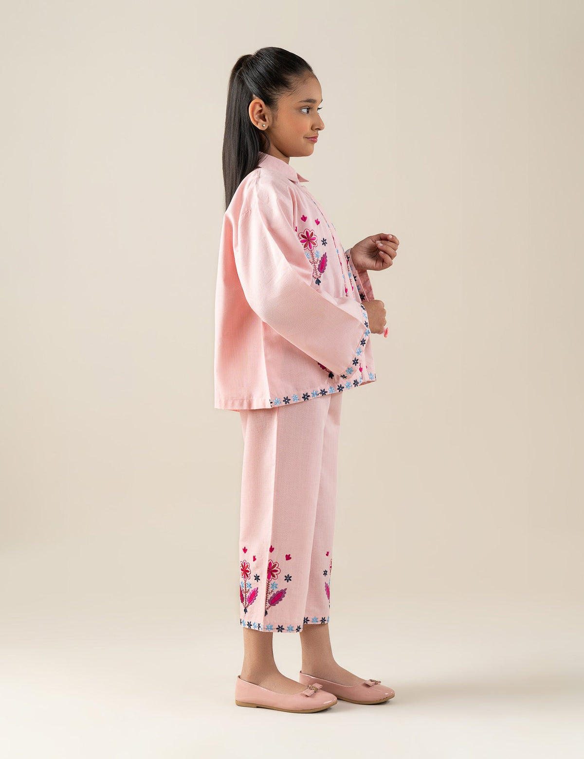 2 PIECE FLORAL EMBROIDERED SUIT