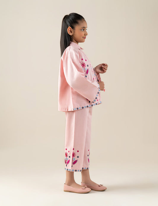 2 PIECE FLORAL EMBROIDERED SUIT