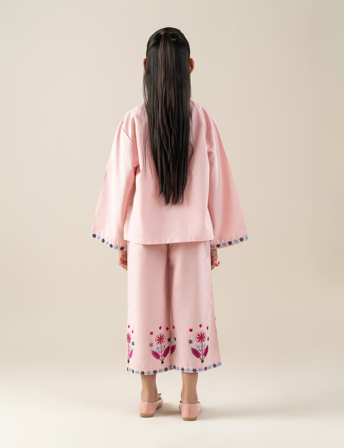 2 PIECE FLORAL EMBROIDERED SUIT