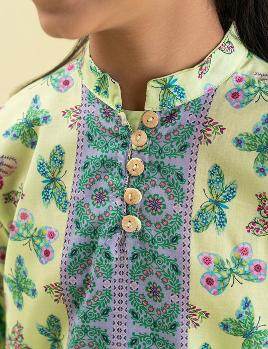 2 PIECE BUTTERFLY PRINTED SUIT