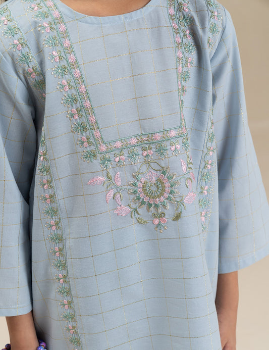 2 PIECE FLORAL EMBROIDERED SUIT