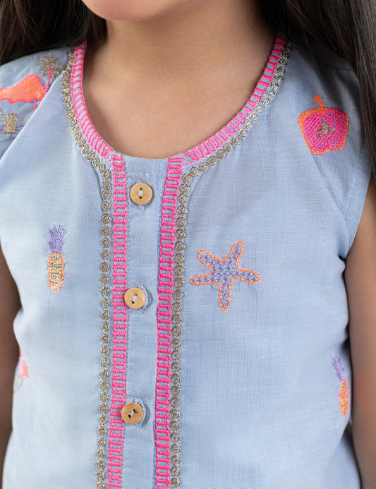 2 PIECE STYLISED EMBROIDERED SUIT