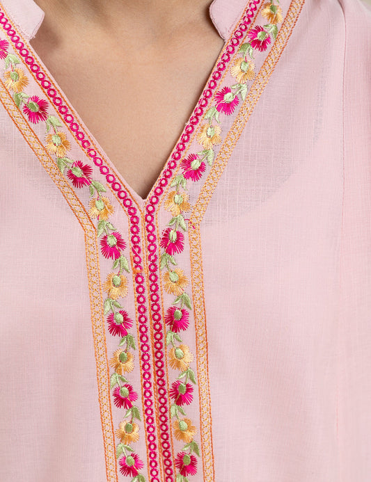 2 PIECE FLORAL EMBROIDERED SUIT