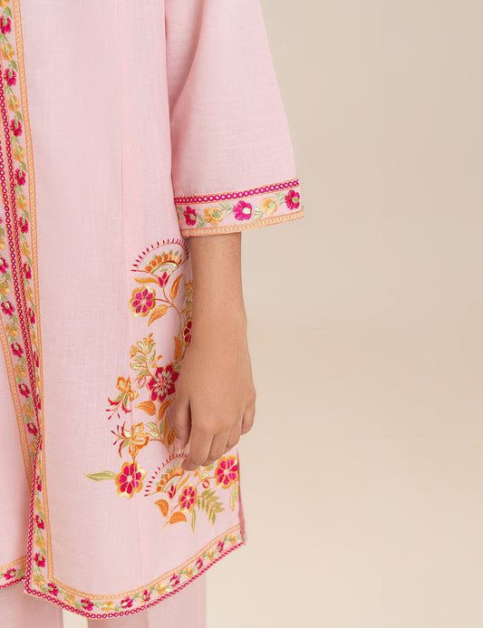 2 PIECE FLORAL EMBROIDERED SUIT