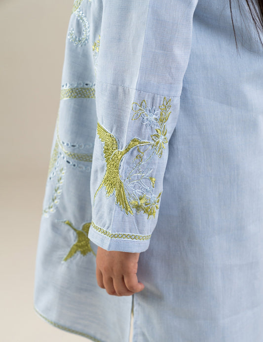 2 PIECE CONTRAST EMBROIDERED SUIT