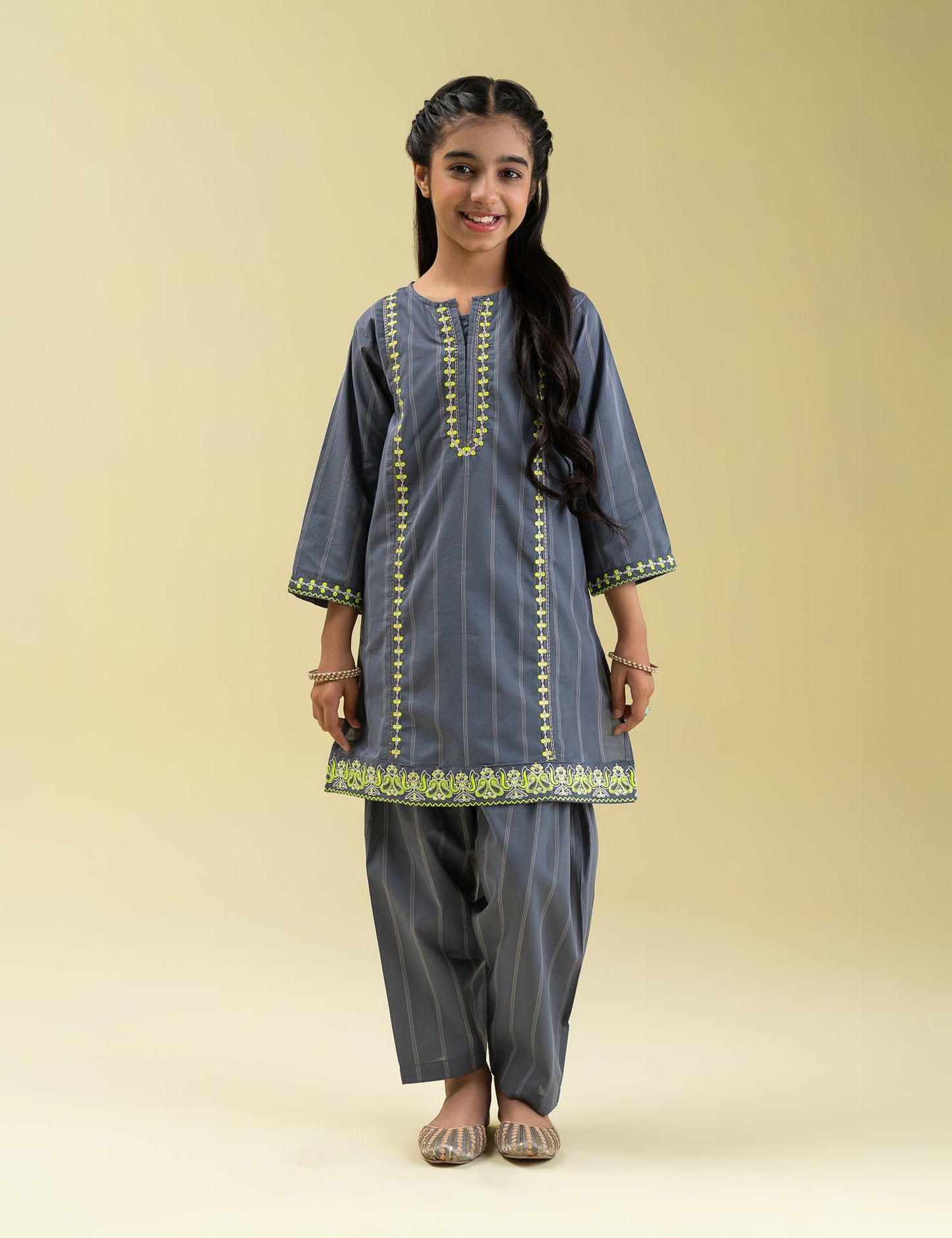 2 PIECE ETHNIC EMBROIDERED SUIT