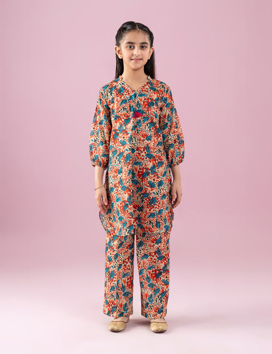 2 PIECE FLORAL PRINTED SUIT