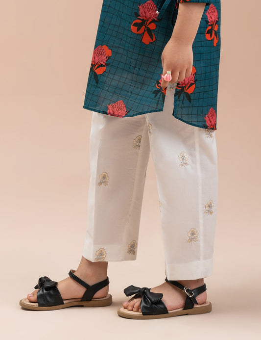 EMBROIDERED TROUSER
