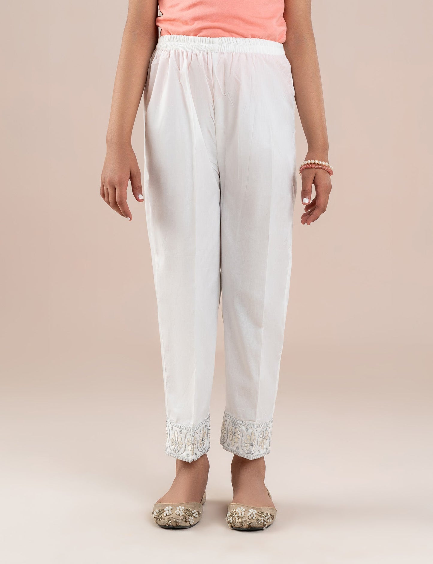 EMBROIDERED TROUSER