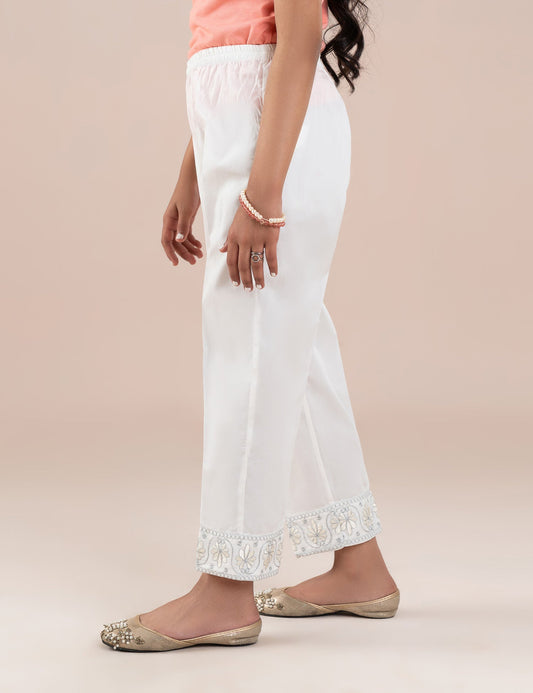 EMBROIDERED TROUSER