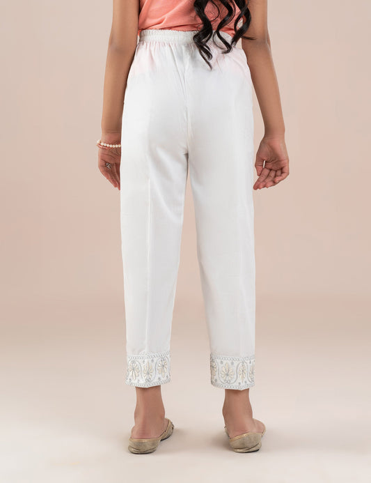 EMBROIDERED TROUSER