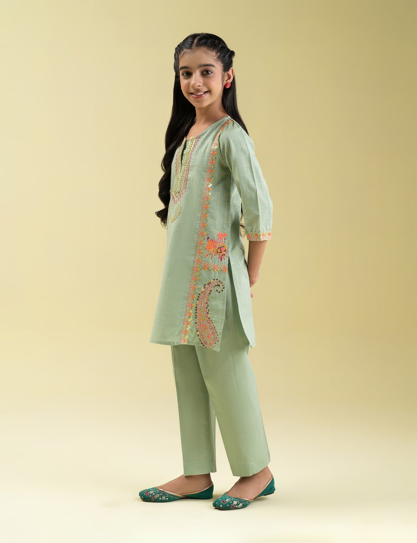 2 PIECE ETHNIC EMBROIDERED SUIT