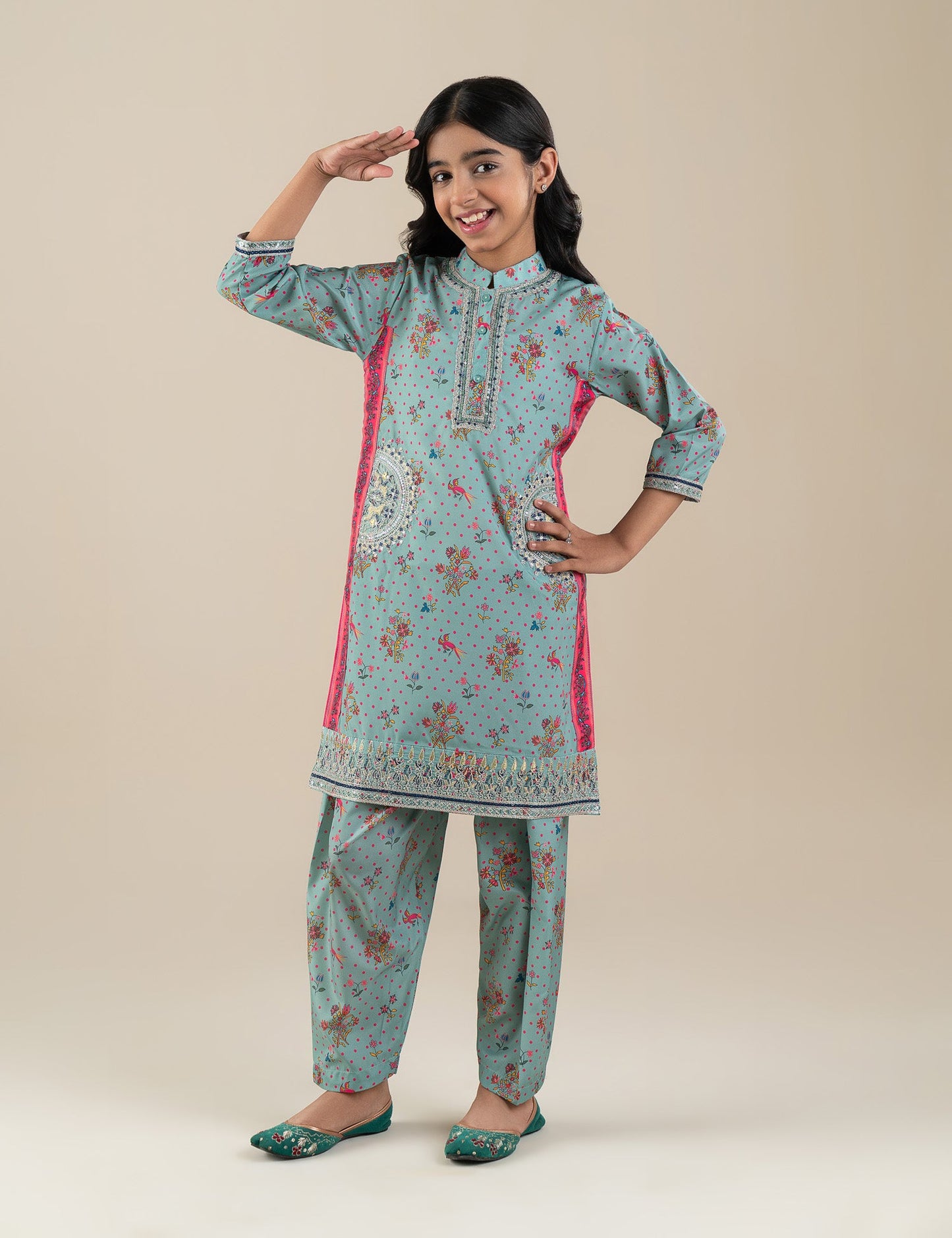 2 PIECE ETHNIC EMBROIDERED SUIT