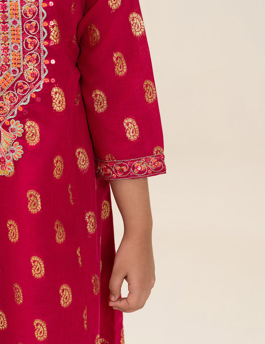 EMBROIDERED LONG DRESS