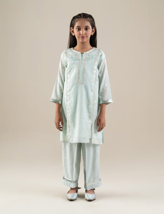 2 PIECE SEQUIN EMBROIDERED SUIT