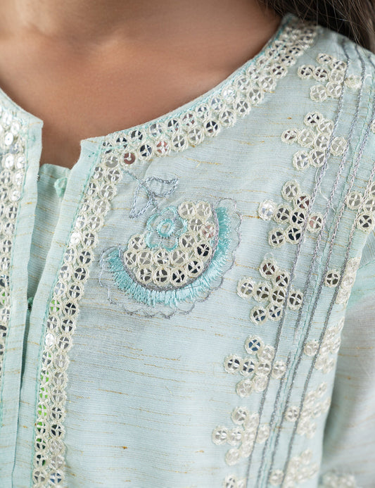 2 PIECE SEQUIN EMBROIDERED SUIT