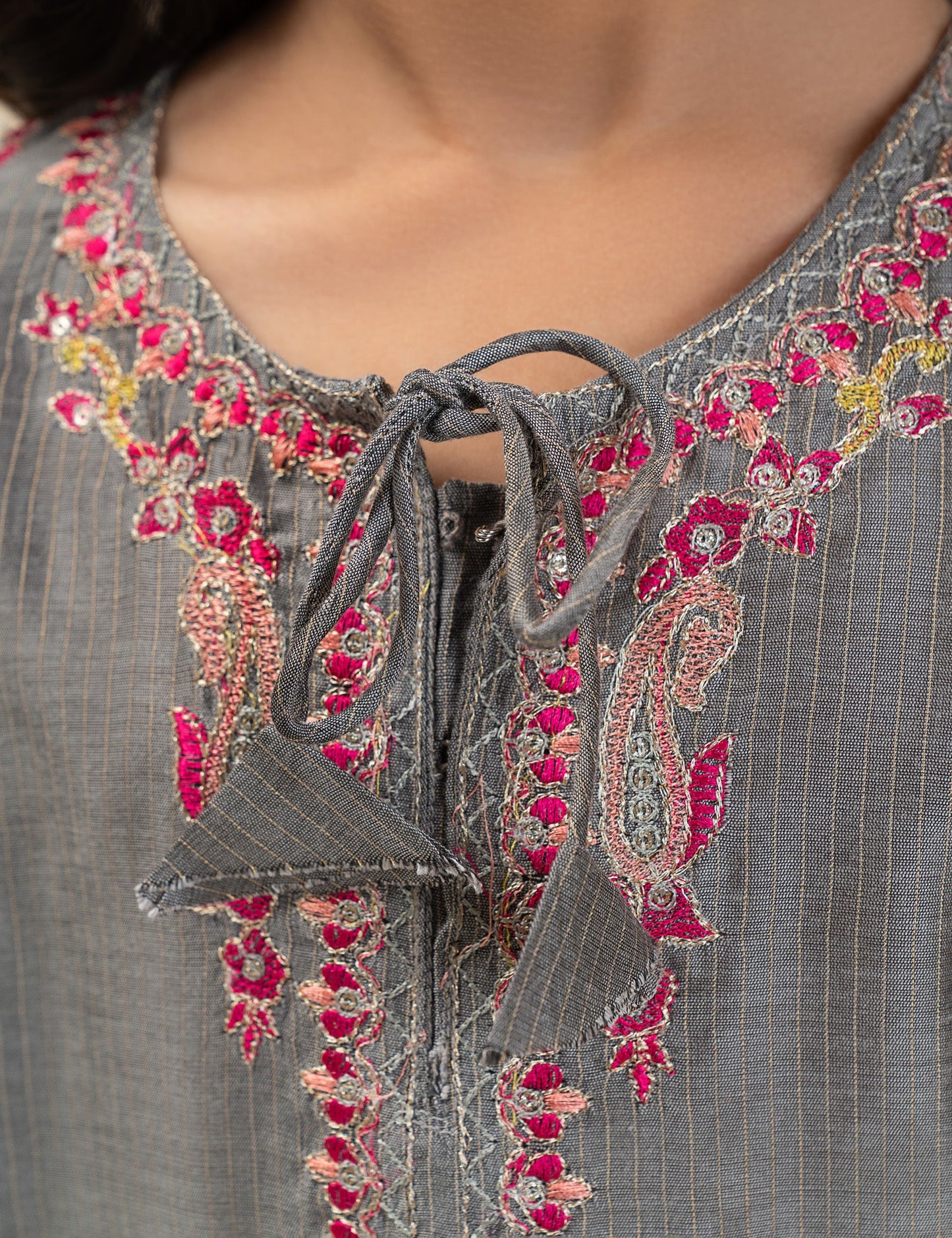 2 PIECE ETHNIC EMBROIDERED SUIT